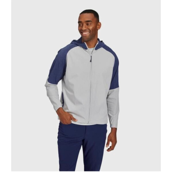 Mizzen + Main Hydrashift Full-Zip Hooded Windbreaker Jacket Size Medium - Picture 1 of 9
